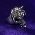 Dragon Skull Silver Ring